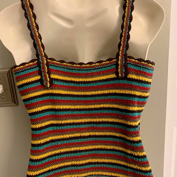 DONCASTER Striped Fall Cardigan & Tank Cotton Sweater Jacket Set S 4-6 Career - Picture 4 of 6